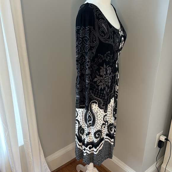 Soma Empire Waist Patterned Dress with Pockets Large - Picture 2 of 7